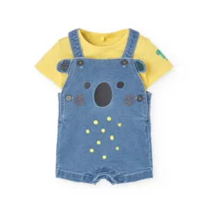 Conjunto Jardineira Panda Boboli