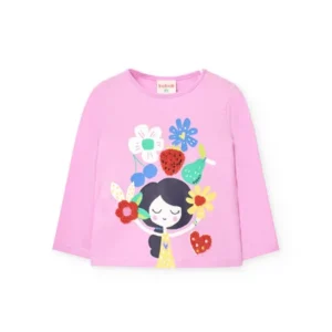 Tshirt Flores Menina Boboli